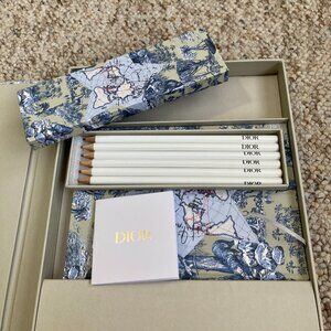 Dior Around the World Stationary Notebook and Pencil Set - New